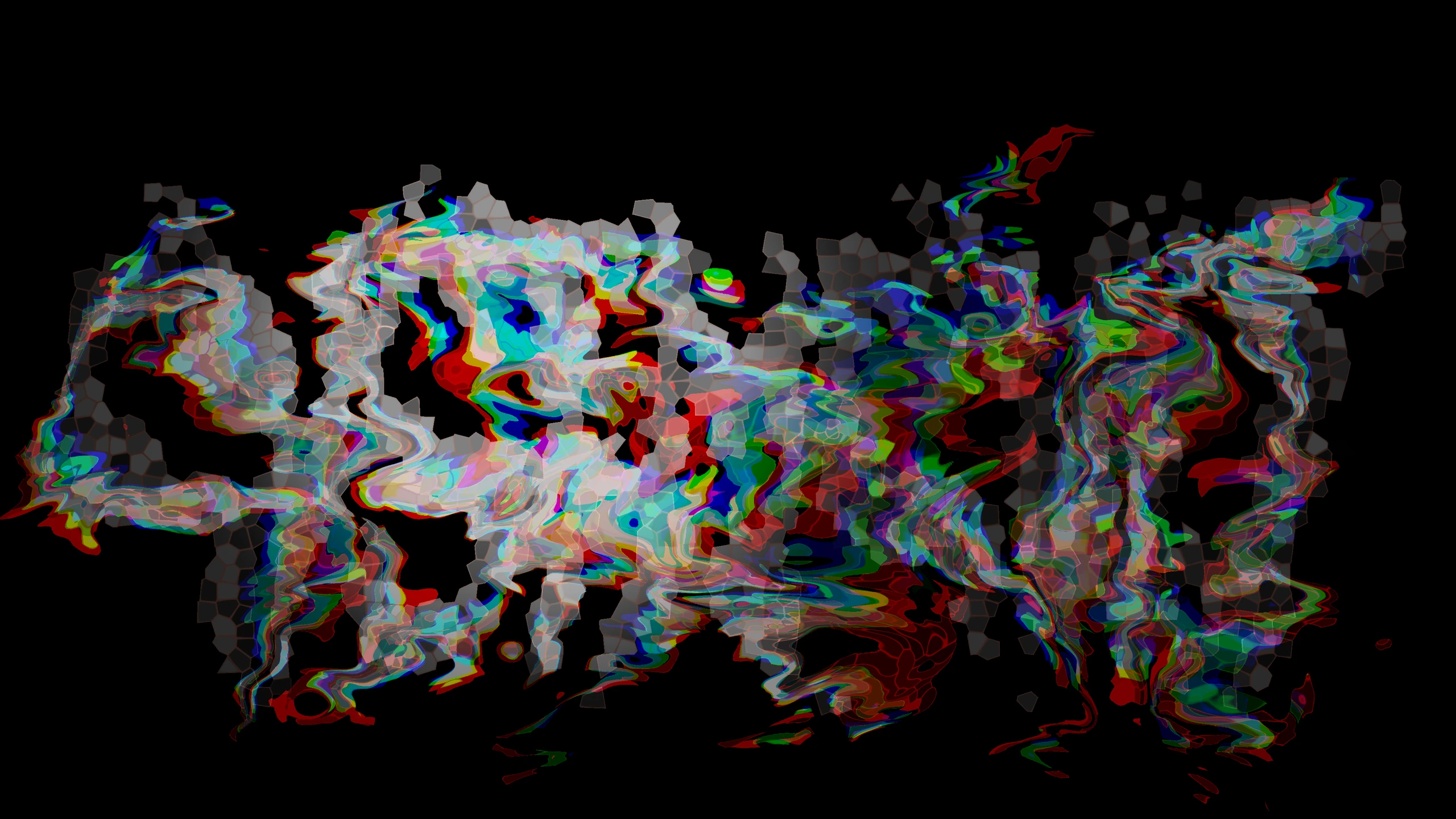 Voronoi + Domain Warp + Solarize + Gamma