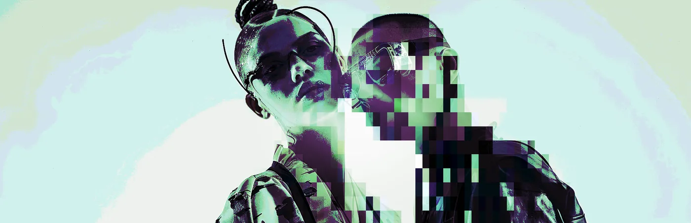Roll — Posterize + Pixelate + Pixel Stretch + Liquid + Levels