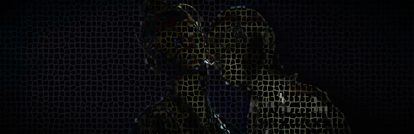 Roll — Posterize + Freelens + Voronoi + Scanlines + Block Mosaic
