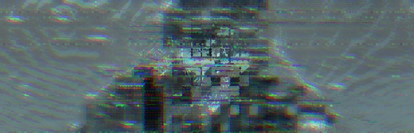 Roll — Pixelate + Reskin + Scan Glitch + Long Exposure + Chromatic Ab. + Braille